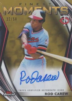 2021 Finest - Finest Moments Autographs Gold Refractor #FMA-RC Rod Carew Front