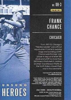 2021 Panini Absolute - Unsung Heroes Retail #UH-3 Frank Chance Back