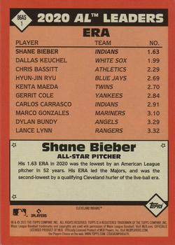2021 Topps - 1986 Topps Baseball 35th Anniversary All-Stars #86AS-1 Shane Bieber Back