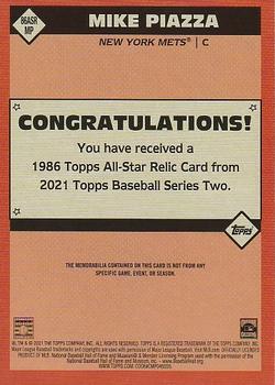 2021 Topps - 1986 Topps Baseball 35th Anniversary All-Stars Relics #86ASR-MP Mike Piazza Back