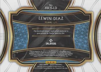 2021 Panini Select - Horizontal Rookie Jumbo Swatch #HRJS-LD Lewin Diaz Back