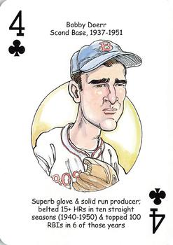 2007 Hero Decks Boston Red Sox Baseball Heroes Playing Cards #4♣ Bobby Doerr Front