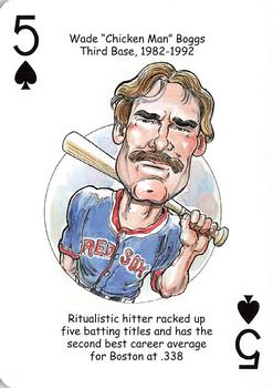 2007 Hero Decks Boston Red Sox Baseball Heroes Playing Cards #5♠ Wade Boggs Front