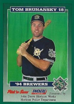 1994 Milwaukee Brewers Police - John Deere Horicon Works, Horicon Police Department #NNO Tom Brunansky Front