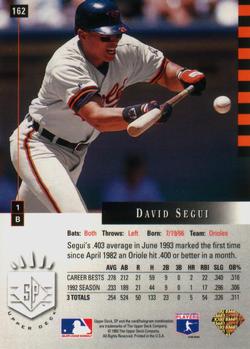 1993 SP #162 David Segui Back