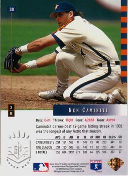 1993 SP #30 Ken Caminiti Back