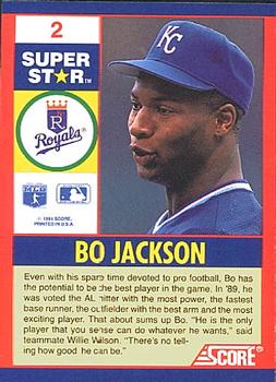 1991 Score 100 Superstars #2 Bo Jackson Back