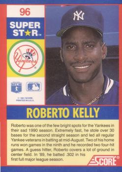 1991 Score 100 Superstars #96 Roberto Kelly Back