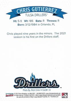 2021 Choice Tulsa Drillers #14 Chris Gutierrez Back