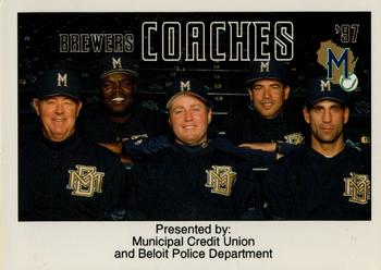 1997 Milwaukee Brewers Police - Municipal Credit Union and Beloit Police Department #NNO Brewers Coaches Front
