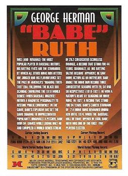 1995 Conlon Collection TSN - Babe Ruth 100th Birthday #3C Babe Ruth Back