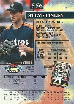1993 Stadium Club #556 Steve Finley Back