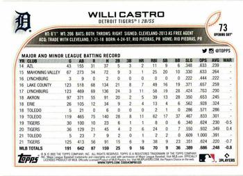 2022 Topps Opening Day #73 Willi Castro Back