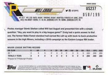 2021 Topps Update - Red Foilboard #US237 Will Craig Back