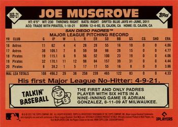 2021 Topps Update - 1986 Topps Baseball 35th Anniversary #86B-21 Joe Musgrove Back
