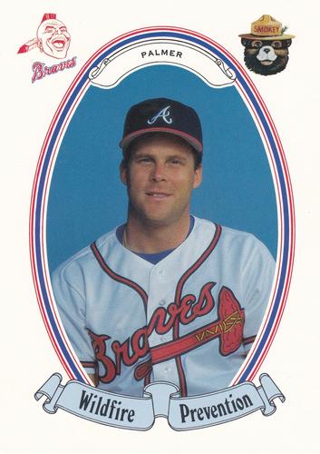 1987 Atlanta Braves Smokey #4 David Palmer Front