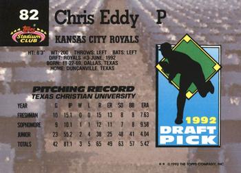 1993 Stadium Club Murphy #82 Chris Eddy Back
