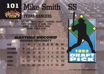 1993 Stadium Club Murphy #101 Mike Smith Back