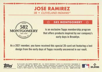 2020-21 Topps 582 Montgomery Club Set 4 #NNO Jose Ramirez Back
