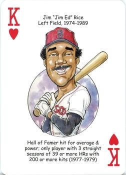 2011 Hero Decks Boston Red Sox Baseball Heroes Playing Cards #K♥ Jim Rice Front