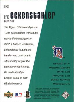 2002 Upper Deck Rookie Update - 2002 Upper Deck Diamond Collection Update #623 Eric Eckenstahler Back