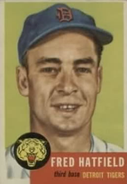 1953 Topps #163 Fred Hatfield Front