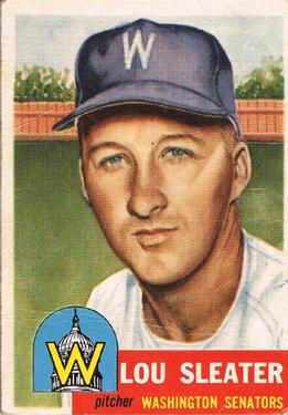 1953 Topps #224 Lou Sleater Front