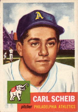 1953 Topps #57 Carl Scheib Front