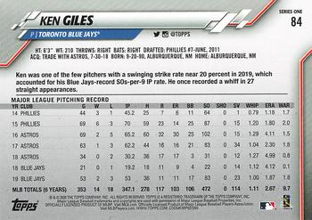 2020 Topps - Celebration of the Decades #84 Ken Giles Back