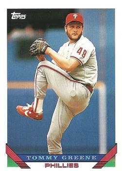 1993 Topps #291 Tommy Greene Front