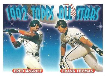 1993 Topps #401 Fred McGriff / Frank Thomas Front