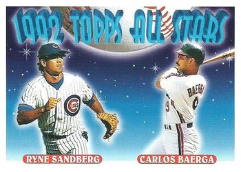 1993 Topps #402 Ryne Sandberg / Carlos Baerga Front