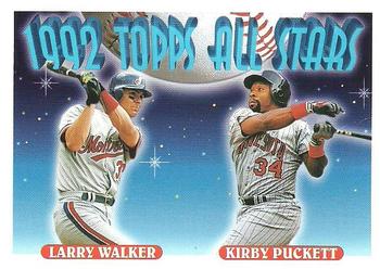 1993 Topps #406 Larry Walker / Kirby Puckett Front