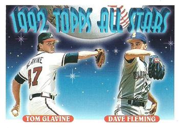 1993 Topps #410 Tom Glavine / Dave Fleming Front