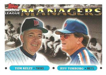 1993 Topps #509 Tom Kelly / Jeff Torborg Front