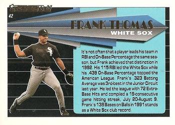 1993 Topps - Black Gold #42 Frank Thomas Back