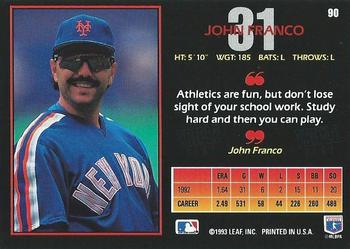 1993 Triple Play #90 John Franco Back