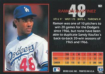 1993 Triple Play #161 Ramon Martinez Back