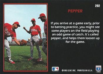 1993 Triple Play #202 Pepper Back