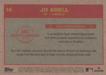 2020-21 Topps 582 Montgomery Club Set 5 #16 Jo Adell Back