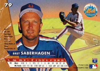 1993 Ultra #79 Bret Saberhagen Back