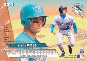 1993 Ultra #384 Scott Pose Back