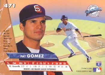1993 Ultra #471 Pat Gomez Back