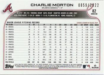 2022 Topps - Gold #82 Charlie Morton Back