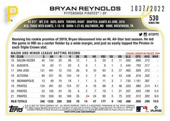 2022 Topps - Gold #530 Bryan Reynolds Back