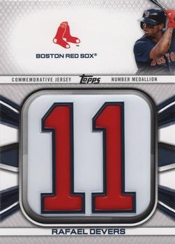2022 Topps - Player Jersey Number Medallion Commemorative Manufactured Relics #JNM-RD Rafael Devers Front