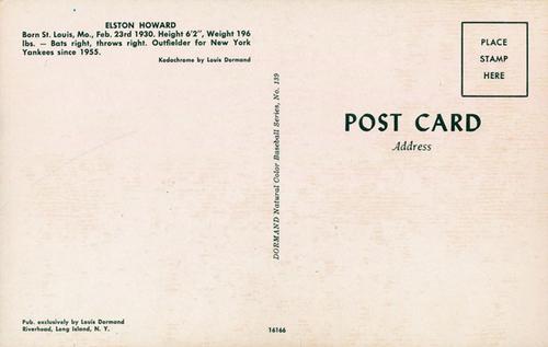 1953-55 Dormand Postcards #139 Elston Howard Back