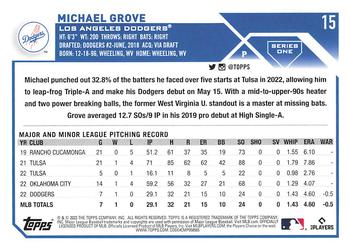 2023 Topps #15 Michael Grove Back