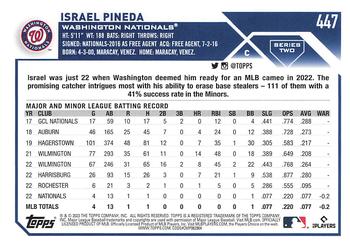 2023 Topps #447 Israel Pineda Back