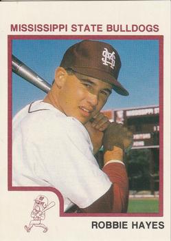 1991 Mississippi State Bulldogs #NNO Robbie Hayes Front
